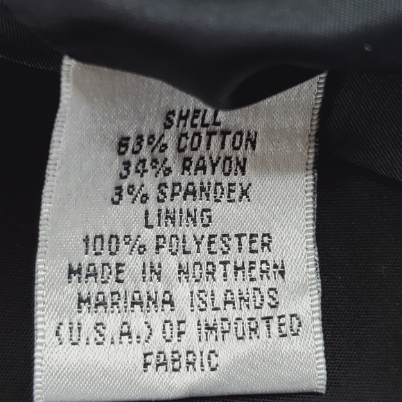 Talbots Cotton Blend Black Blazer Size 16 Lined Jacket with Pockets Office - Picture 10 of 13